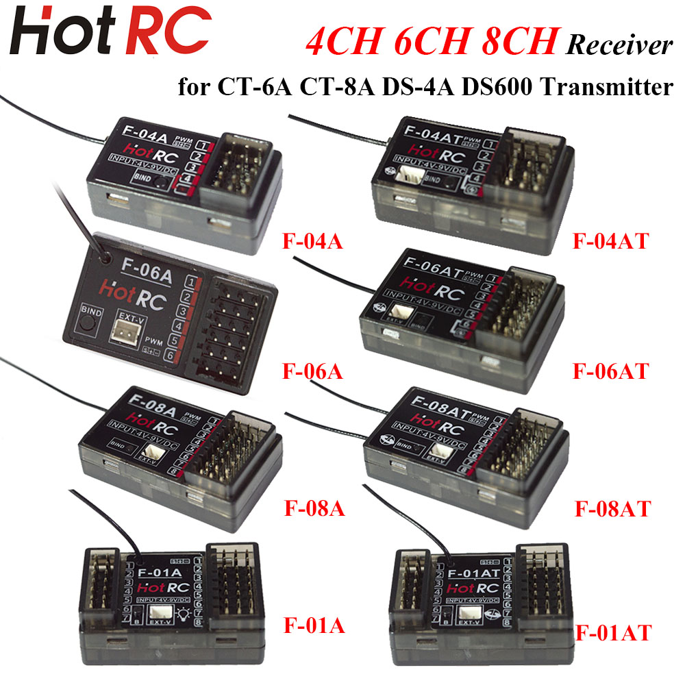 Rc Hobby Shops - جهاز استقبال HOTRC بتردد 2.4 جيجاهرتز،