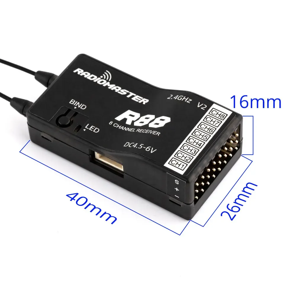 جهاز استقبال RadioMaster R88 V - مراجعة Receiver Sbus 8Ch وسعره