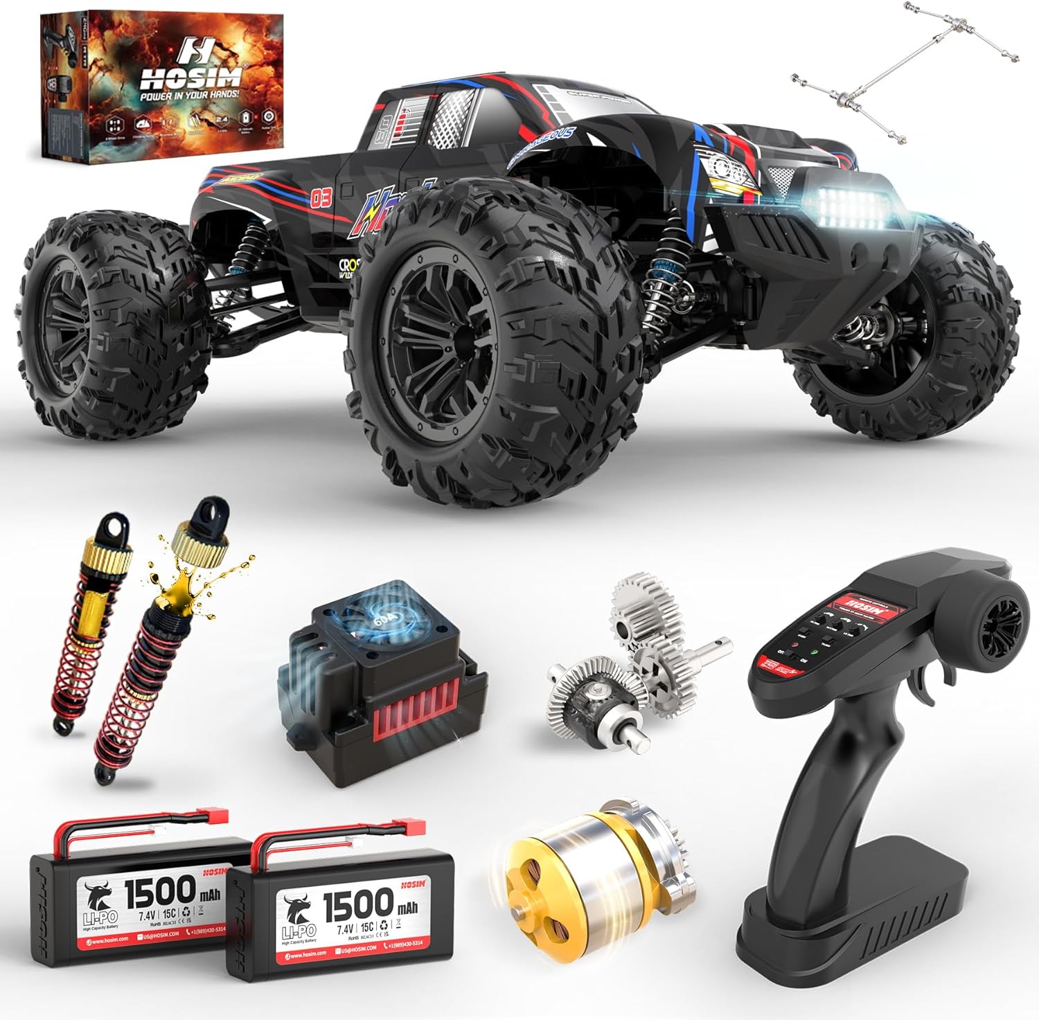 شاحنة وحش كهربائية بتحكم عن بع - مراجعة Rc Hobby Grade Monster Truck وسعره