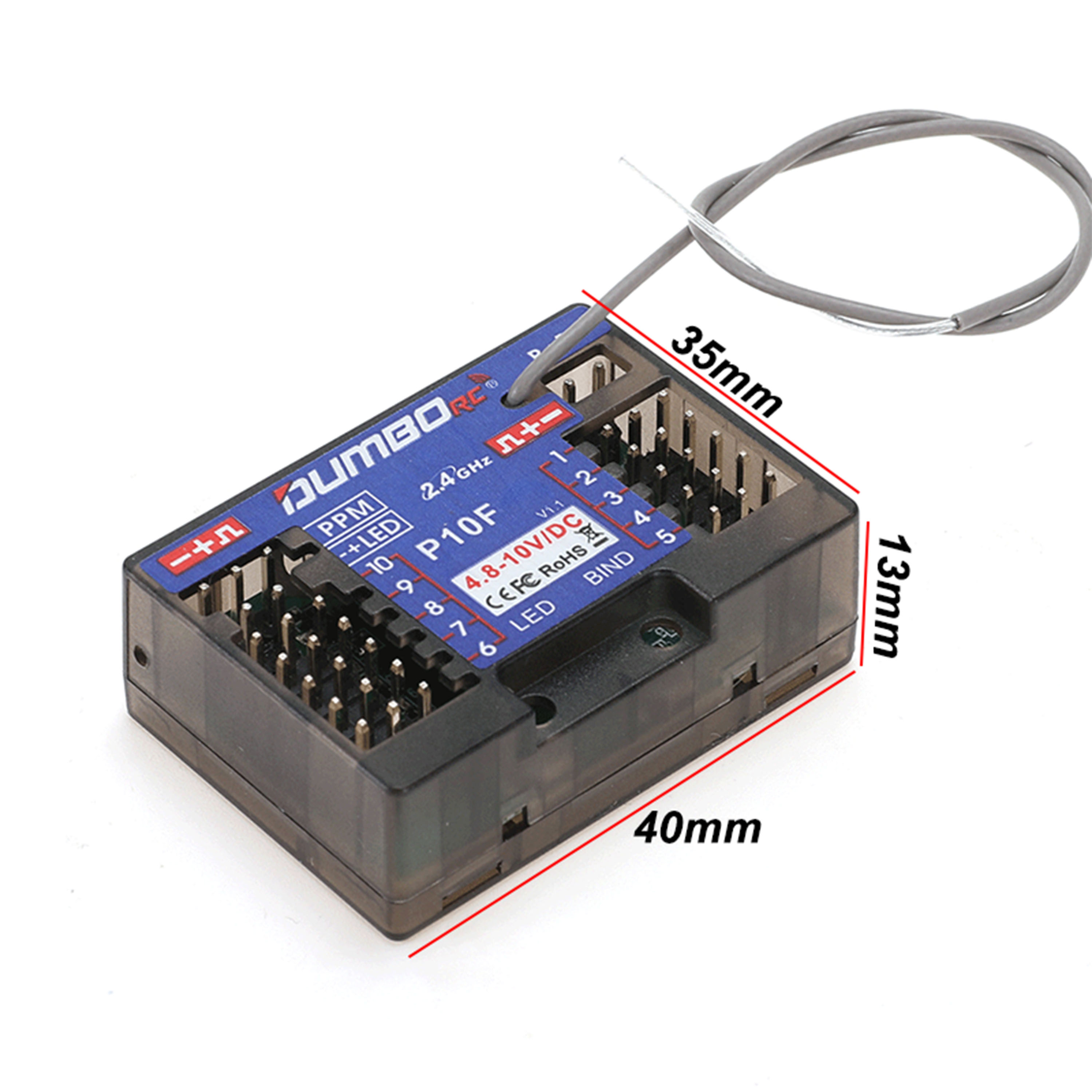 DUMBORC P10F P10FG 10CH 2.4 جي - مراجعة Rc Hobby Shops وسعره
